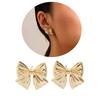 Elegant Metal Bowknot Ear Studs Fashion Stud Earrings Sweet Cool Piercing Earrings Statement Jewelry Women Birthday Gift