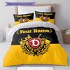 Custom Name Dresden Crest Bedding,Quilt Set Quilt Cover Pillowcase Home Birthday Gift (1 * Duvet Cover + 2 * Pillowcase, Without Core)