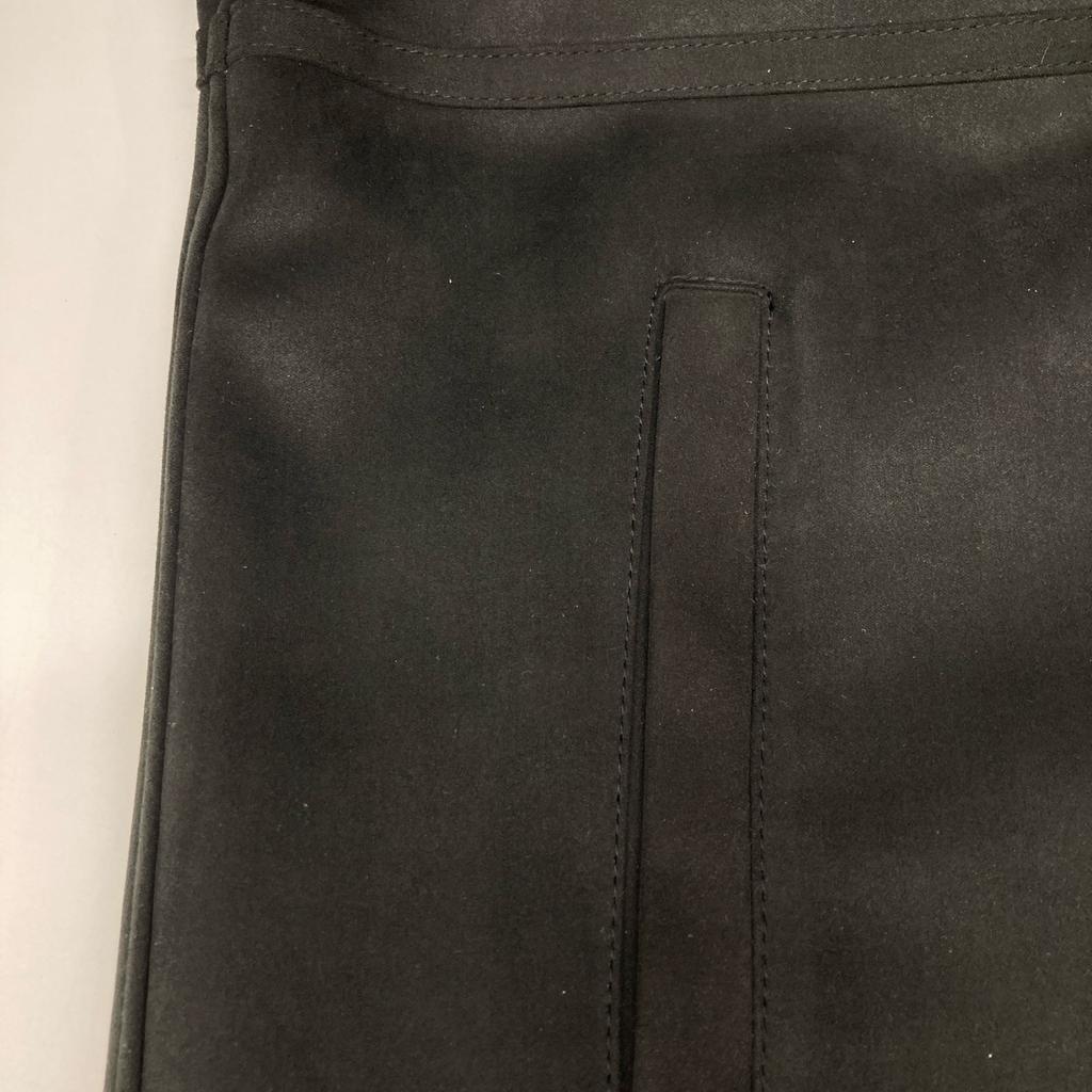 LEMONPLET Black faux shearling zip long coat coat S blackUsed