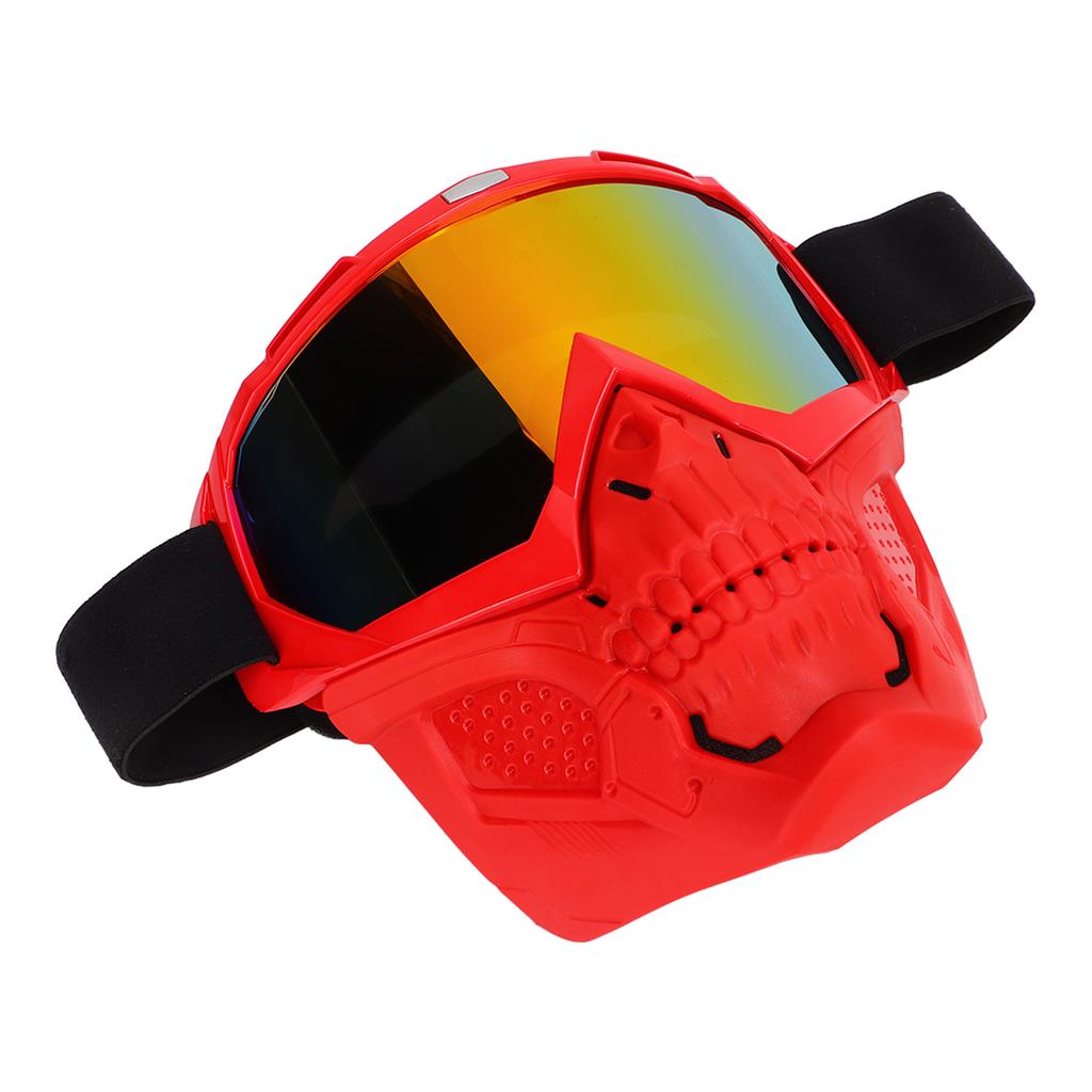 Occhiali da moto con teschio, copriviso, occhiali da ciclismo fuoristrada, antivento, con protezione per il viso