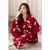 Pyjamas Printaniers et Automnaux pour Femmes Vêtements de Famille Un Ensemble de Pyjamas pour Femmes pour Personnes Âgées Manches Longues Jolis Pyjamas Vêtements de Famille