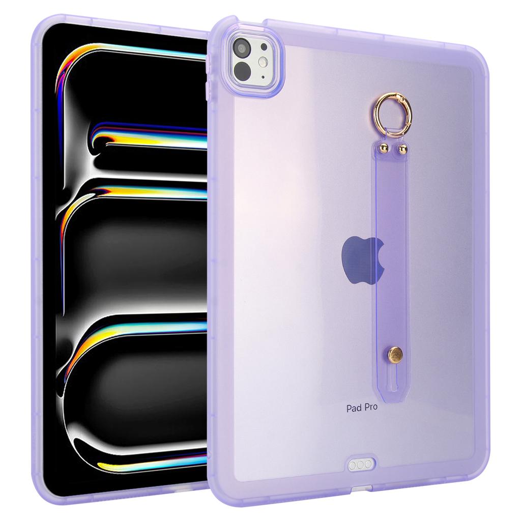 For iPad Pro 11 (2024) Case Shockproof TPU Tablet Cover with Wristband