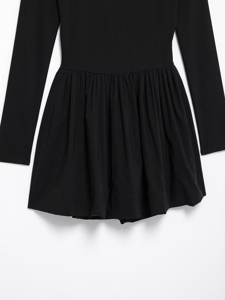 TAOP&ZA Women's Elegant Square Neck Balloon Silhouette Short Dress - Early Spring Collection