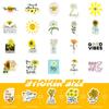 50 Small Size 4cm Text Stickers Sunflowers Water Cup Trolley Box Motivational Text Stickers