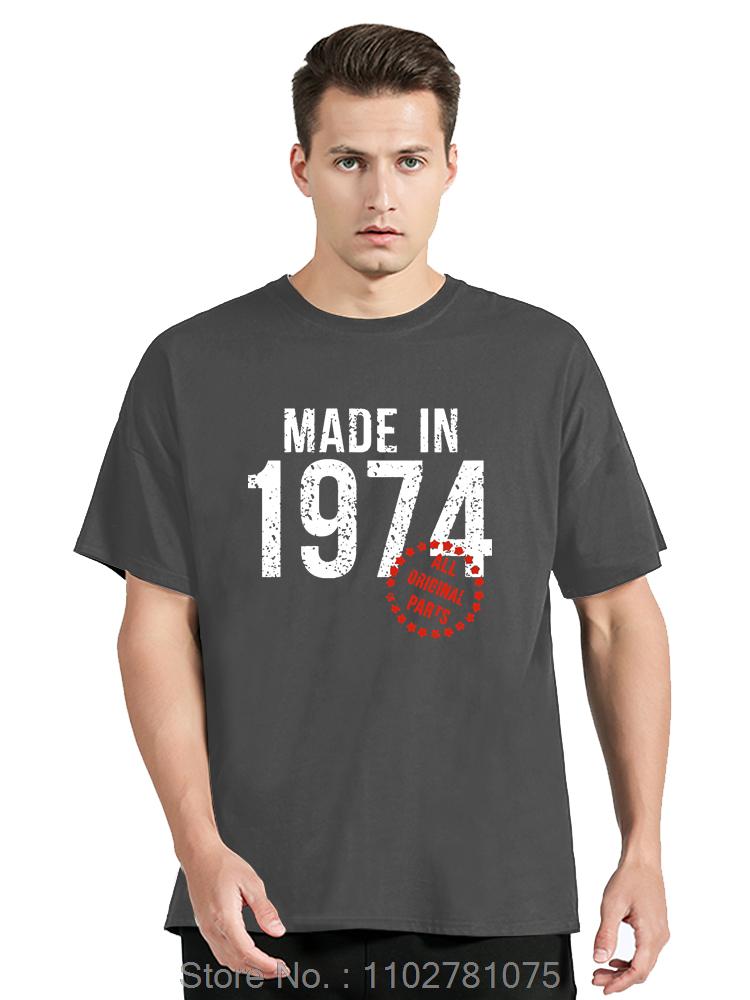 Born In Vintage 1974 Oversized T-shirt Limited Edition Cassette Men Clothing Vintage Cotton Tshirt Funny Tees Fitness T Shirt
