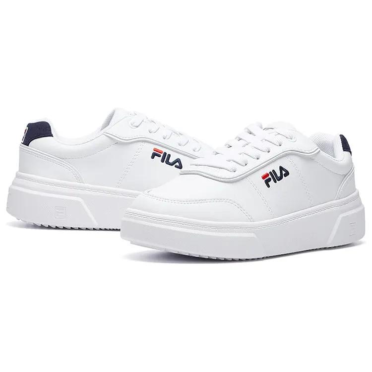 FILA HIGH PROFILE Abrasion Resistant , Lightweight , Balanced Low top Skateboard Shoes Women's White Blue (Unisex) Skate Shoes F12W031303FWT