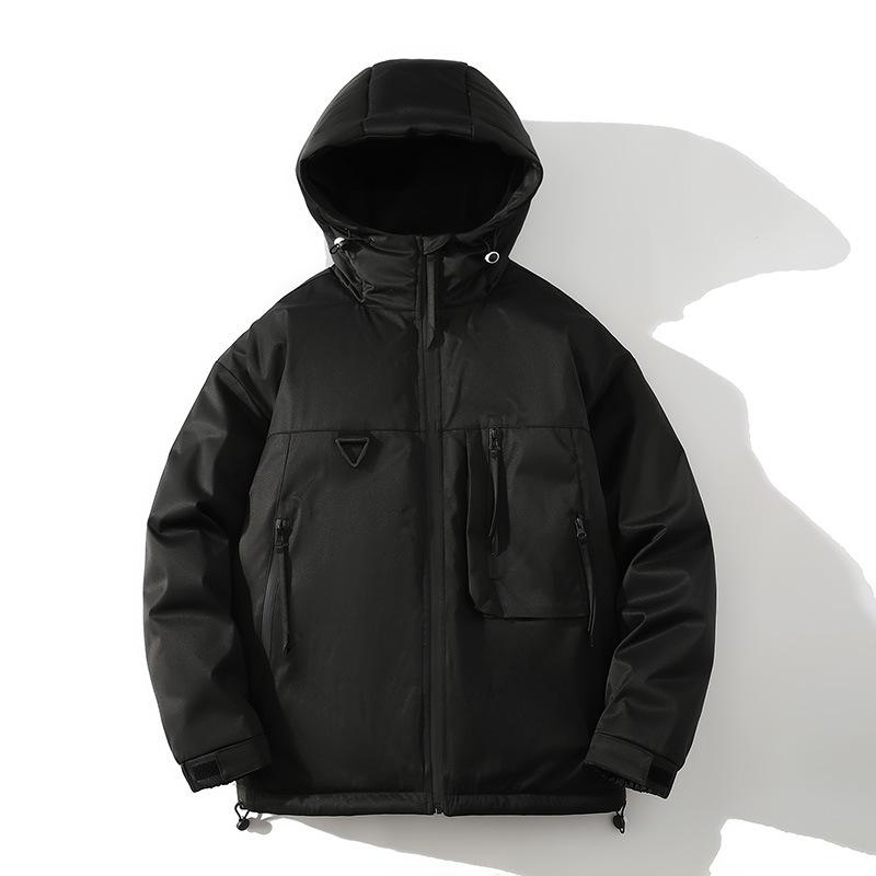 

Yurong cotton-padded clothes men s jackets winter new graphene heating waterproof cotton-padded jackets loose thickened warm S