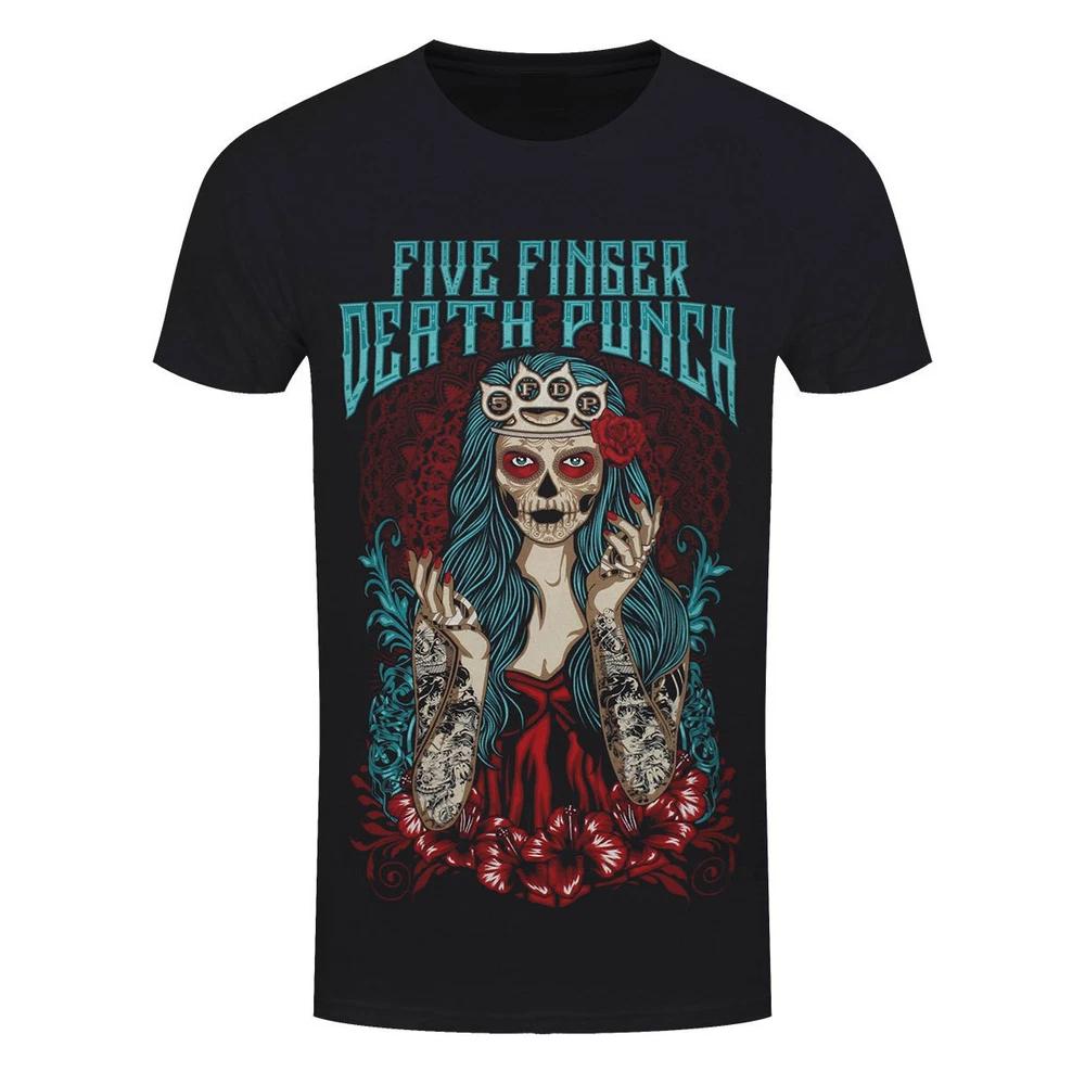Five Finger Death Punch TShirt FFDP Lady Muerta Band Official New Black S