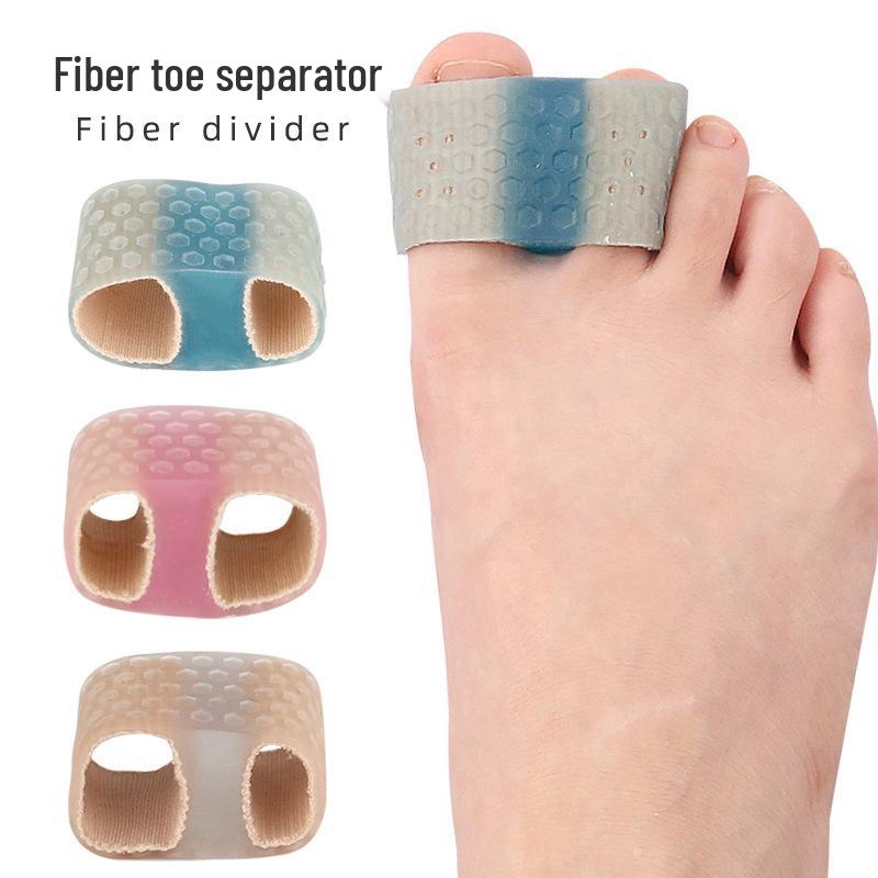 Unisex Double Hole Fiber Toe Separator for Bunions and Overlapping Toes