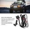 DC12V High Low Beam Wiring Harness Kit 40A 16AWG Core Cable Double Color Wire Harness for LED Light Bar LED Pod Fog Driving Light 6.56ft