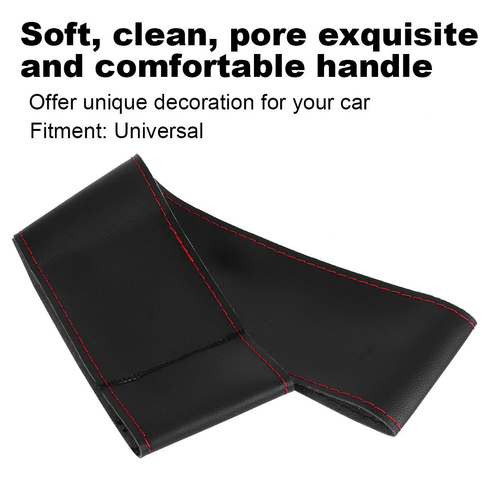 Microfiber Leather Steering Wheel Cover Universal DIY Sewing Car Interior Accessory 38cm 15in