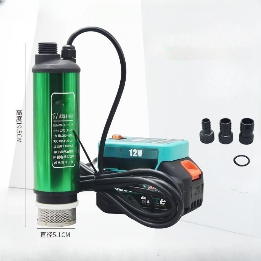 Portable 2 4M Lithium Battery Pump for 51mm Oil Water Diesel Transfer Pump with 30 to 50 Liters per Minute Flow Rate