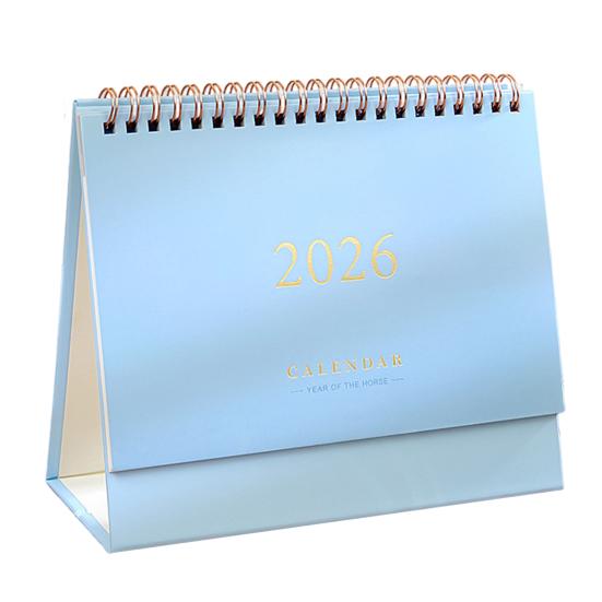2026 Desk Calendar JAN 2026 - DEC 2026 Standing Flip Desktop Calendar 12 Months Planner with Twin-Wire Binding for Home Office School