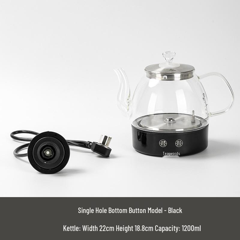 Electric Glass Kettle & Sterilizer - Fully Automatic Hot Water & Tea Maker with Rock Slab