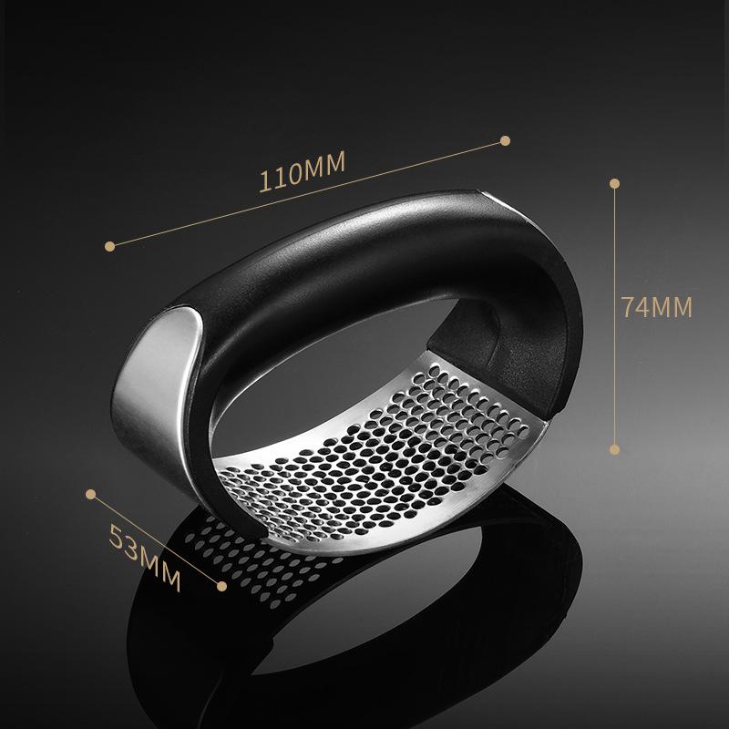 Garlic Press, Home Use Ginger Cutter, Garlic Clove Holder, Garlic Paste Squeezer, Stainless Steel Garlic Press