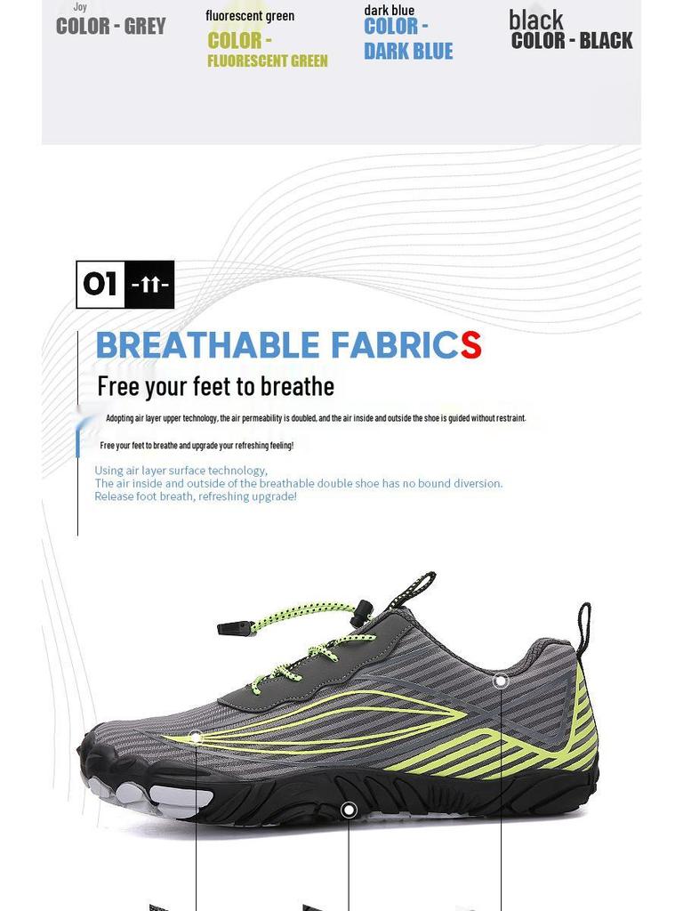 Unisex schnelltrocknende Fünf-Finger-Wasserschuhe für Outdoor-Radfahren, Strand, Schwimmen und Angeln