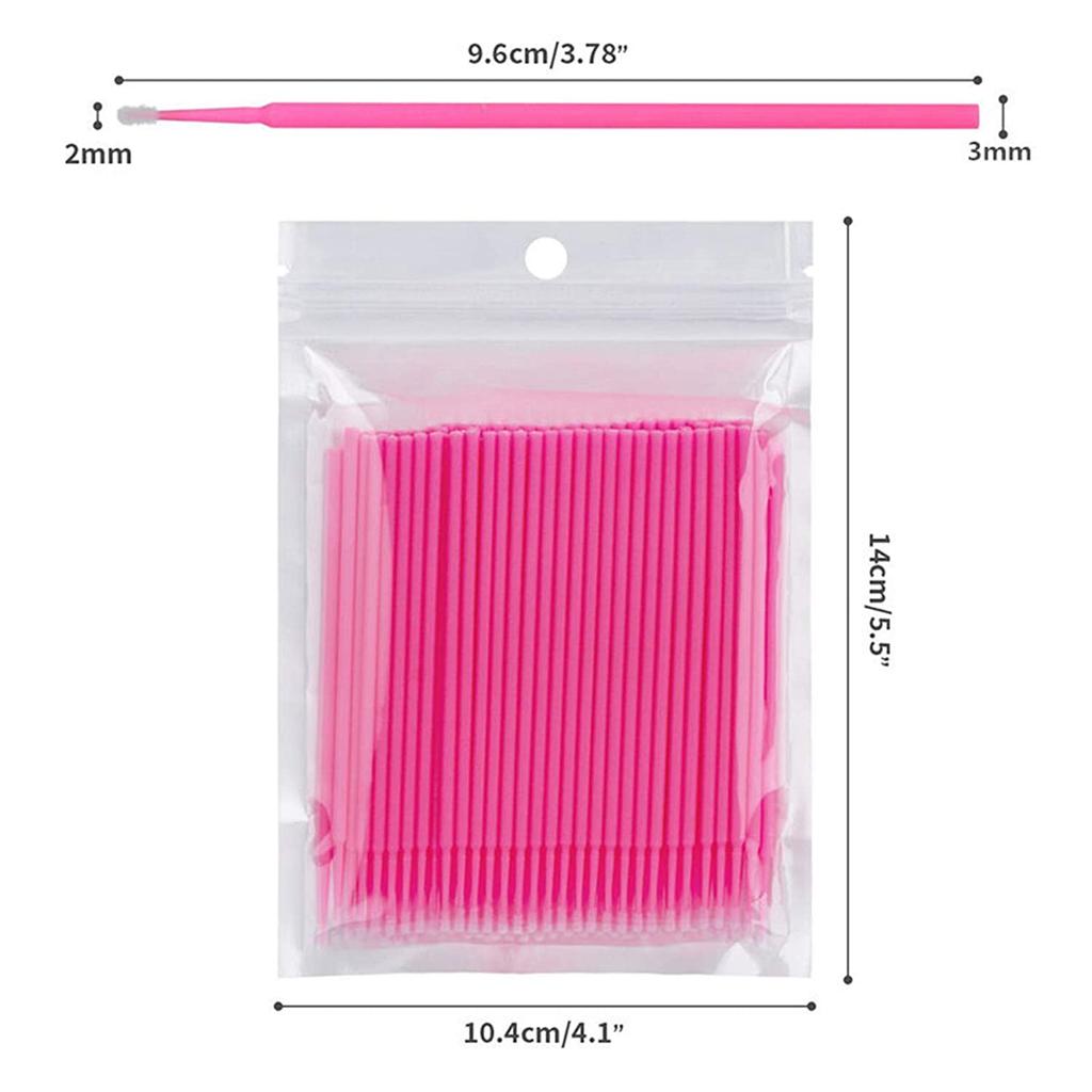 100pcs Extension Individual Lash Removing Swab Micro Brush For Eyelash Disposable MicroBrush Eyelashes Extension Tools