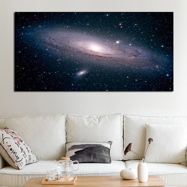 Reliable artificial paintings with space and stars, canvas, posters and prints, decorative paintings, wall paintings for the living room
