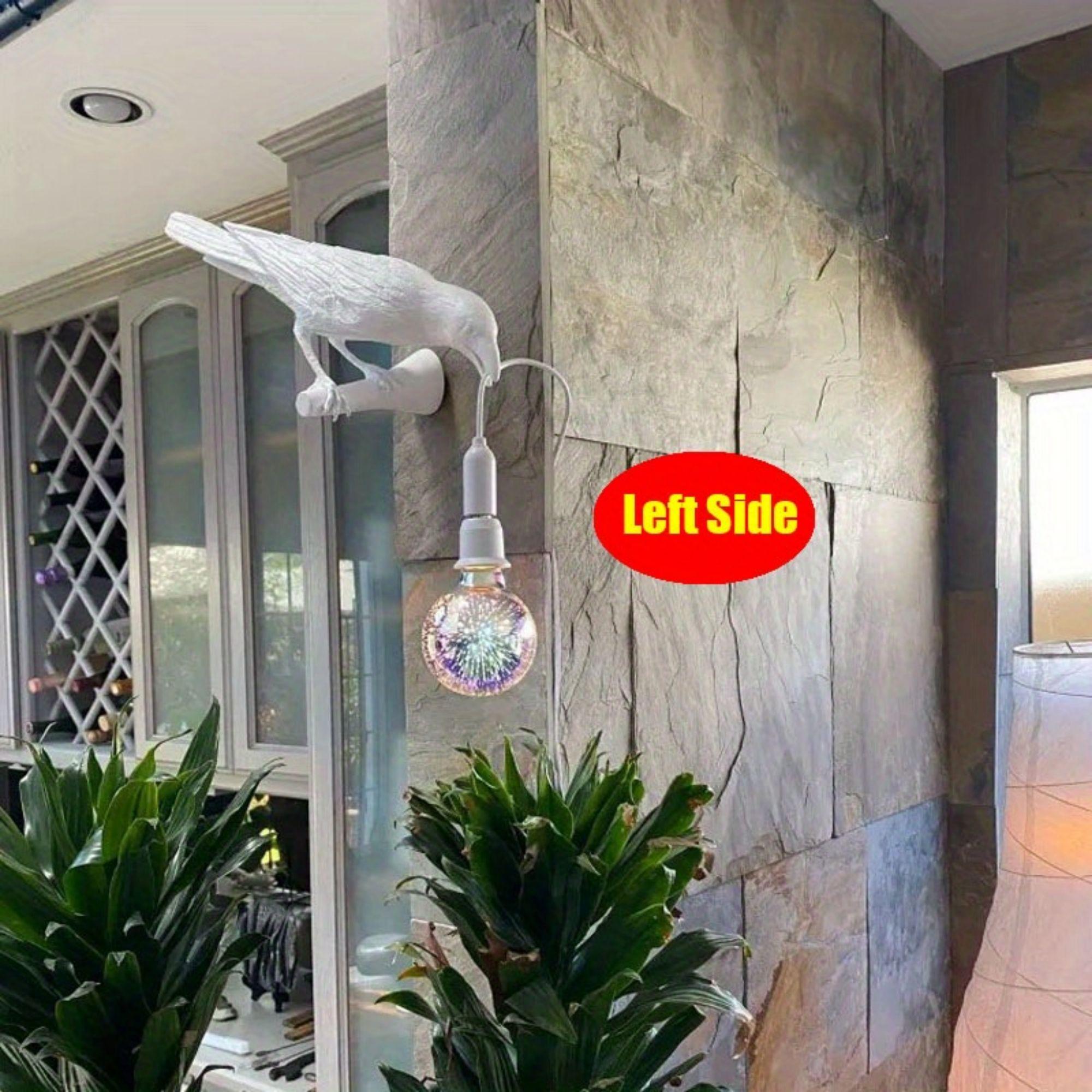 

Настенное бра в стиле готики «Ворон» — винтажная настольная лампа из смолы в форме птицы для декора стен и прикроватной тумбочки в спальне (US Plug)