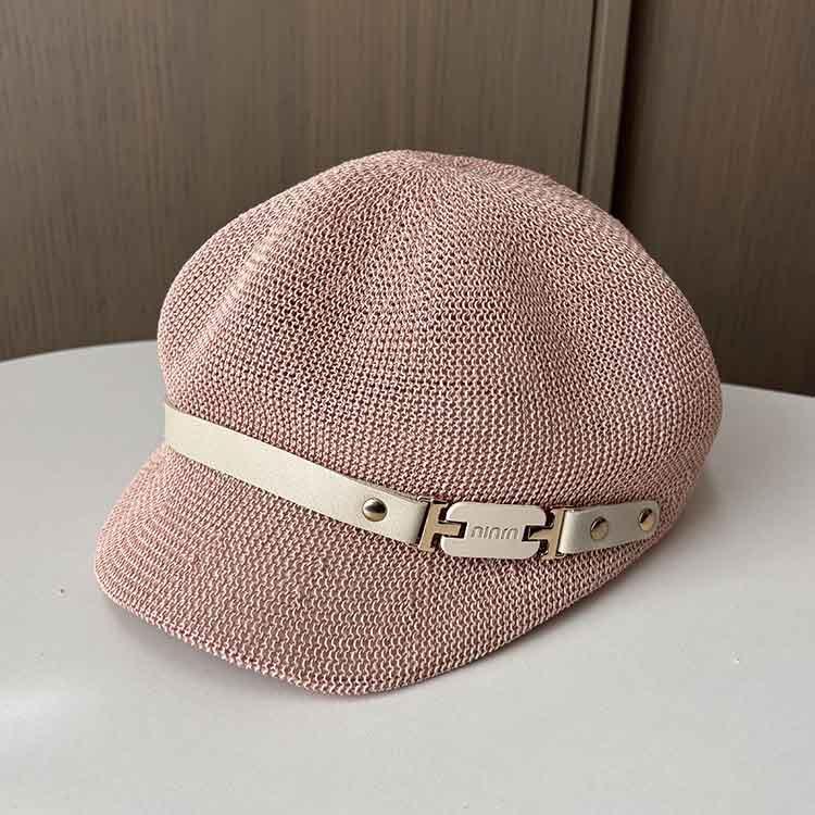 Hat Women's Summer Breathable Beret Travel Shading Sun Protection Hat Casual Duck Tongue Octagonal Hat
