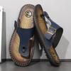 Übergröße Mode Weiches Leder Herren Flip-Flops Outdoor Wasserdichte Strandsandalen Sommer Herren Hausschuhe