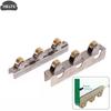 Stainless 8mm/10mm Sliding Door Roller Clamp Stainless Steel Wheel Pulley Rollers For Bathroom Glass Door Shop Display Cases