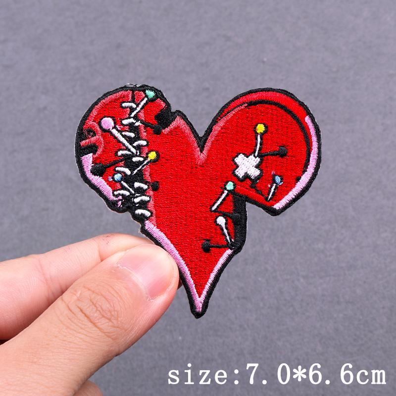 Hip Hop Punk Embroidery Patches For Clothing Thermoadhesive Patch Iron On Patches On Clothes Tarot Cards Skull Patch For Clothes