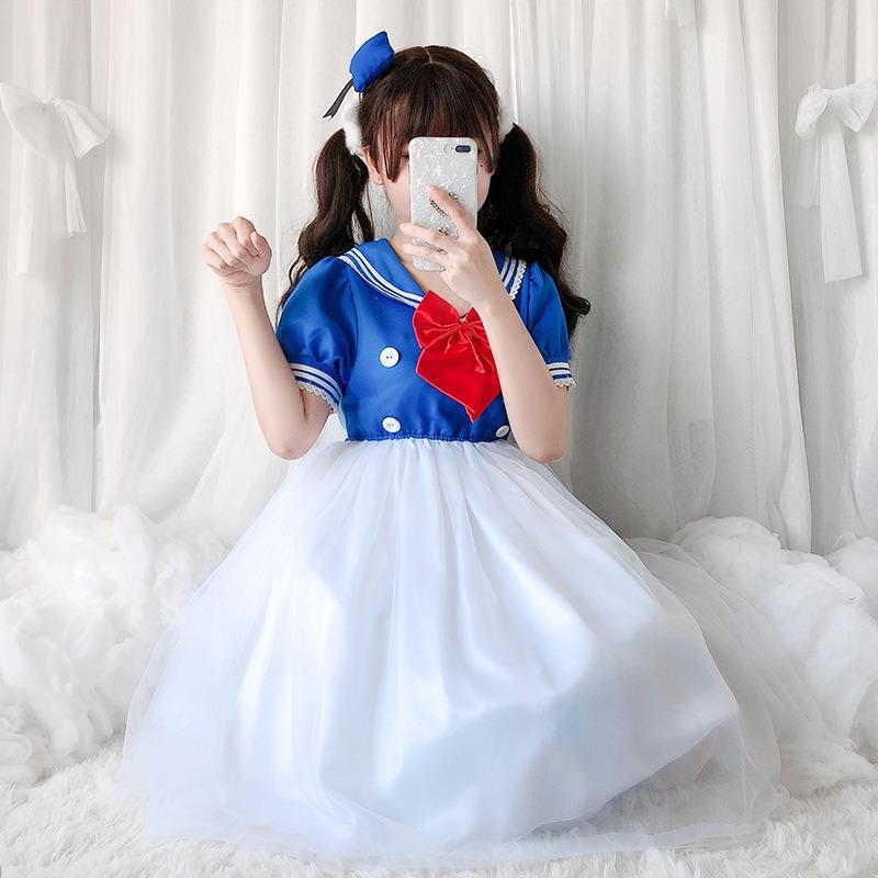

Halloween Costume Adult Show Costume Cartoon Animal Navy Collar Dress Party Event Duck Show Costume M