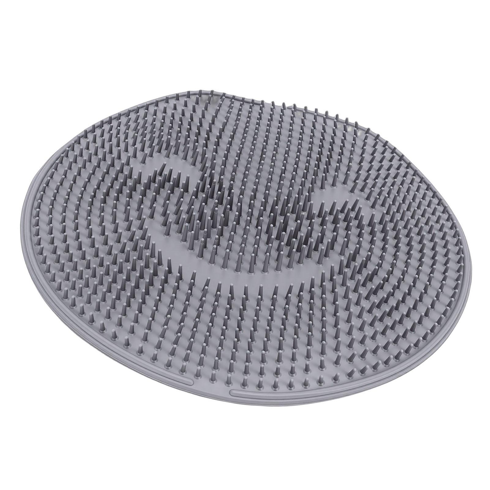 Массажный коврик для ног, нескользящий скруббер для ног для душа, очищающий отшелушивающий коврик на присосках, серый