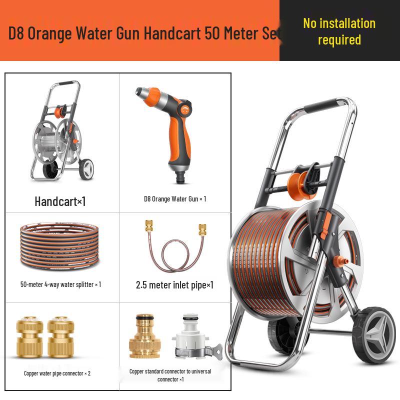 High-Pressure Metal Hose Reel for Car Wash & Garden Watering