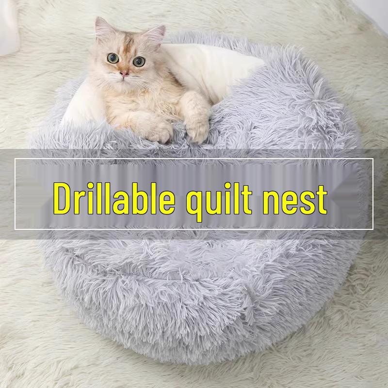 All-Season Enclosed Cat House: Cozy Bed for Cats and Dogs