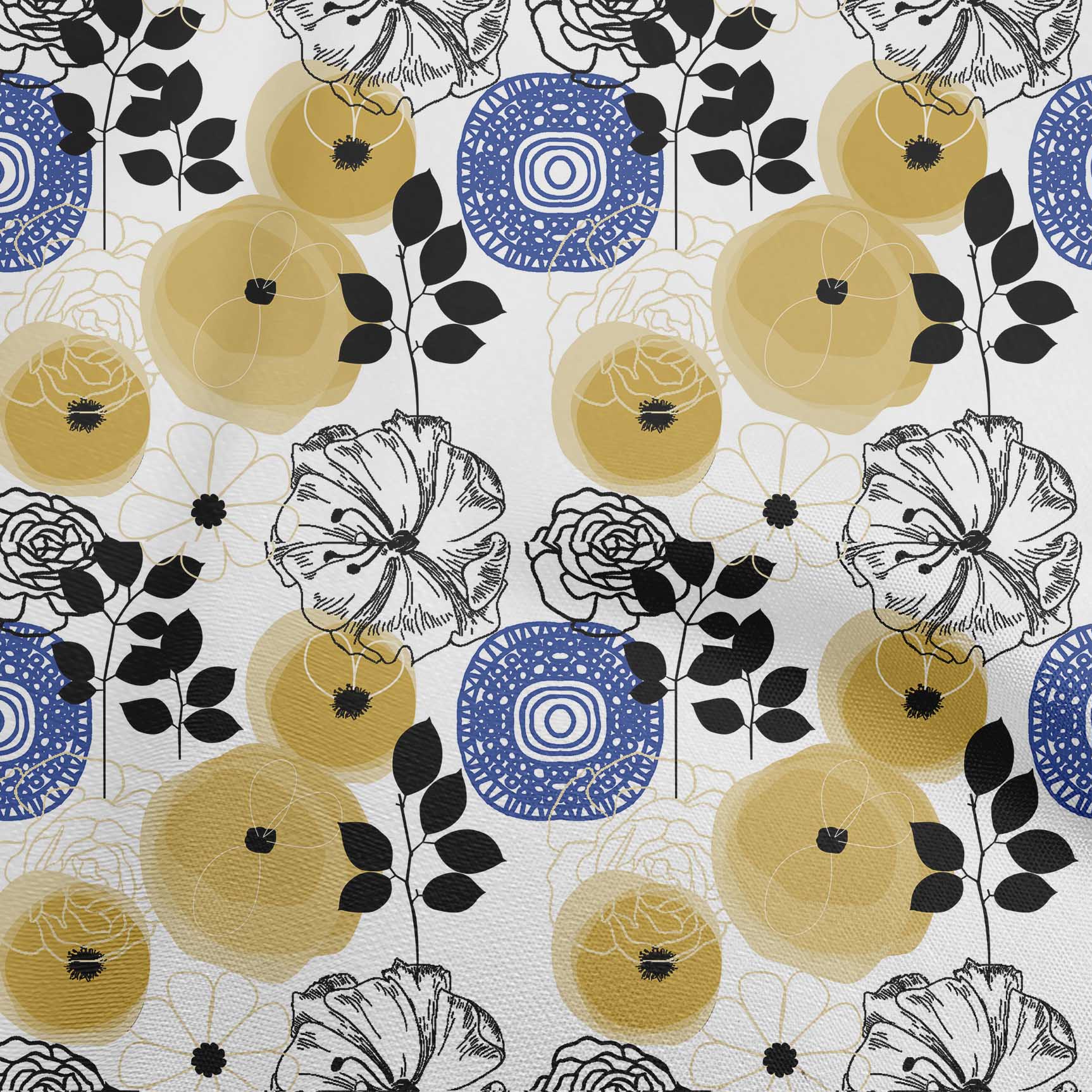 

OneOone Cotton Flex Light Beige Тканина з аквареллю та квітковим малюнком для шиття у дворі. Приладдя для шиття одягу своїми руками, 40 дюймів. 42 Inch Wide - Viscose Chiffon білий