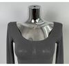 Korean Women's Soft Slimming U-neck Long Sleeve T-shirt