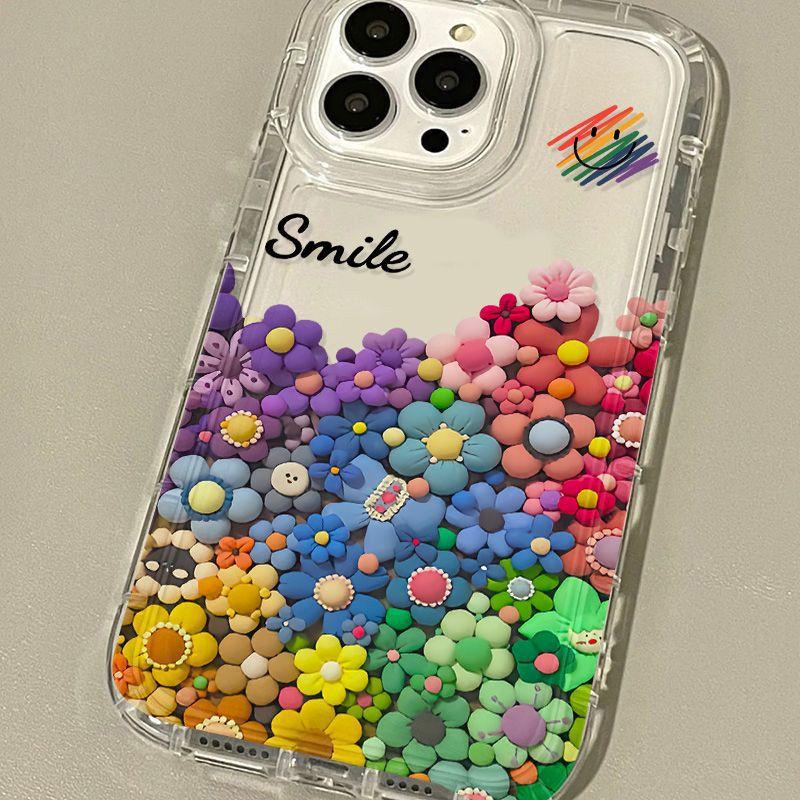 Rainbow Sunflower for iPhone17promax Mobile Phone Case 16 Dopamine 13/14 Cute 11 Anti-drop 15