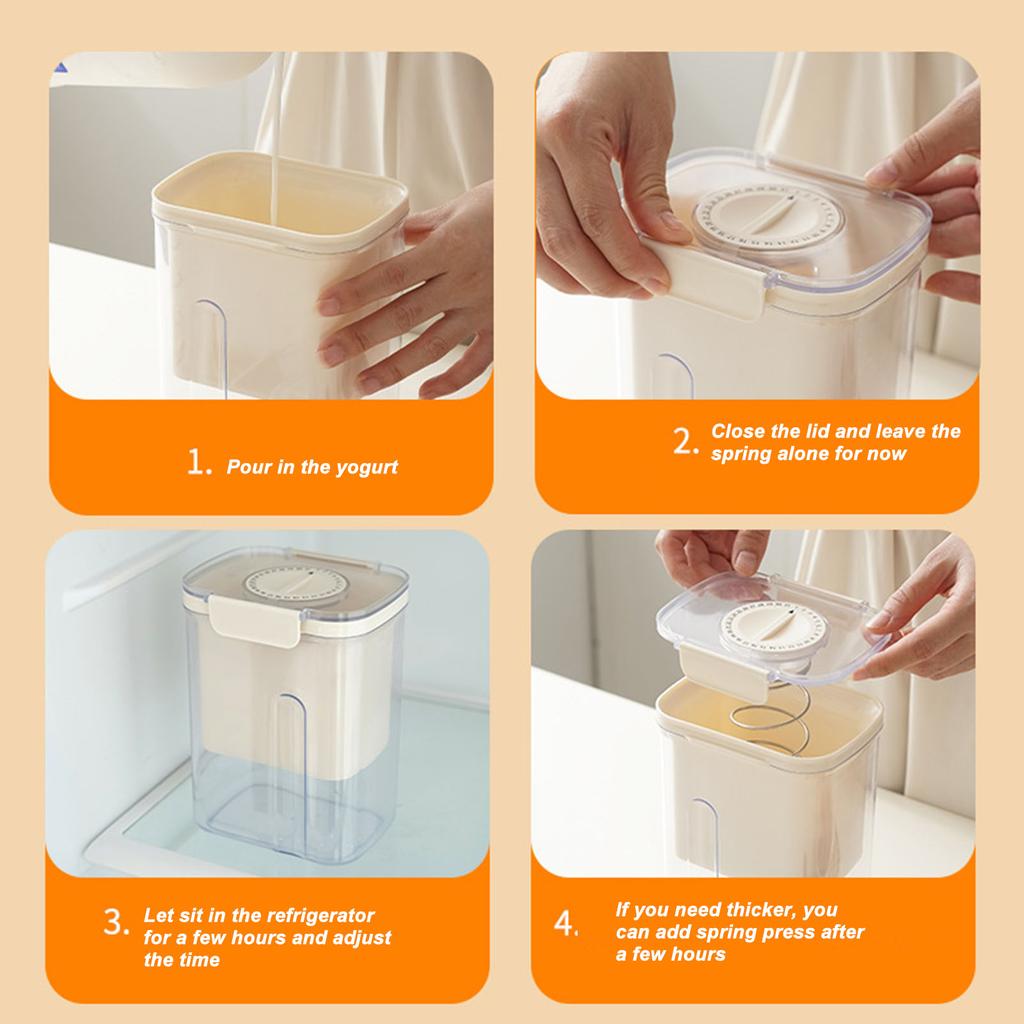 Yogurt Strainer Fine Mesh Convenient Juicing Food Sieve Strainer with Timer for Oat Milk Soy Milk
