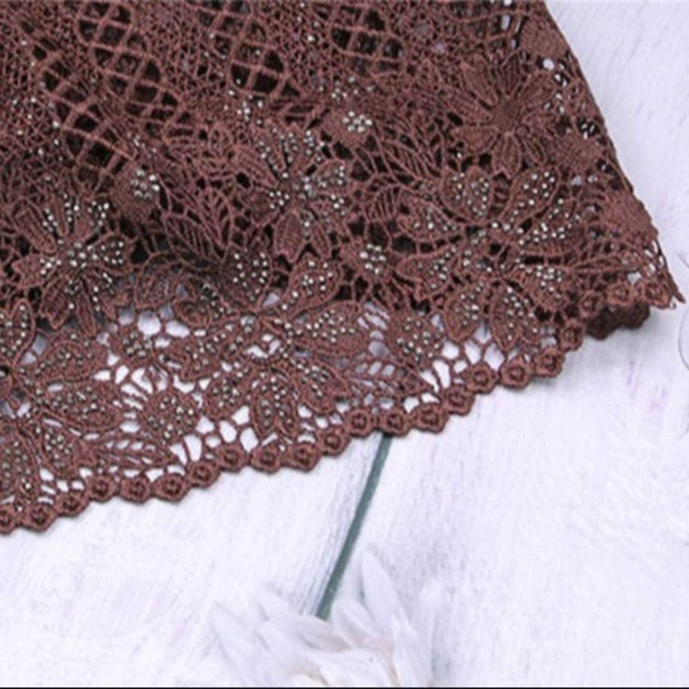 Flowers Lace Hat Casual Sun Visor Breathable Skullies Hat  Women