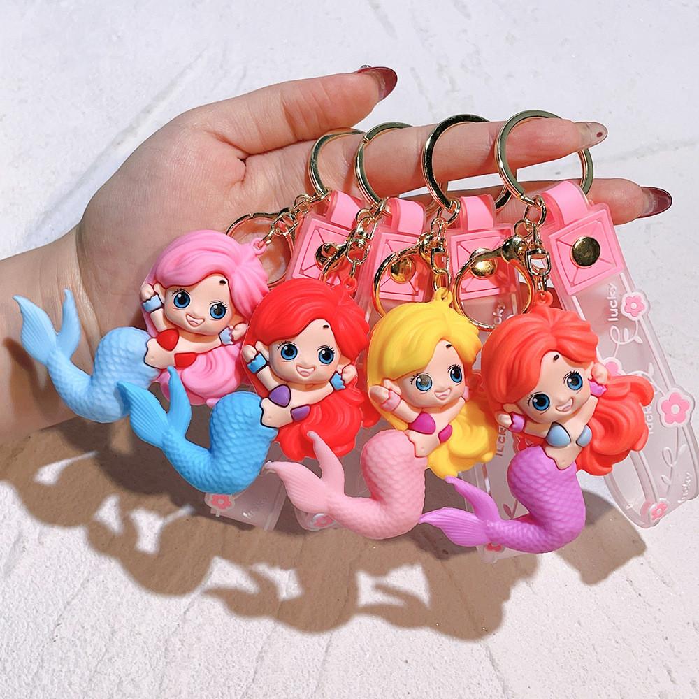 Enchanting Mermaid Princess Keychain 2024 Silicone Keyring Pvc Gift For Women