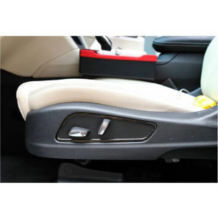 2pcs 2016- Black Steel For Cadillac XT5 Seat Adjust Handle Button Frame Trim