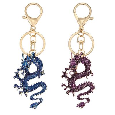 Drachen Schlüsselanhänger Chinesischer Stil Langer Drache Niedliche Anhänger Anhänger Geldbörse Tasche Auto Schlüsselring Kette Für Hochzeitsfeier Kreatives Geschenk