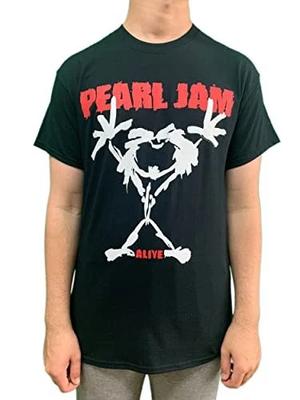 Pearl Jam Männer Stickman (Zurück drucken) Schmal geschnittenes T-Shirt Schwarz