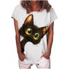 Summer Cat 3D Print T-Shirts Women's Casual Round-Neck Short Sleeve T Shirt Harajuku Tees Y2k Tops Female Streetwear Clothing