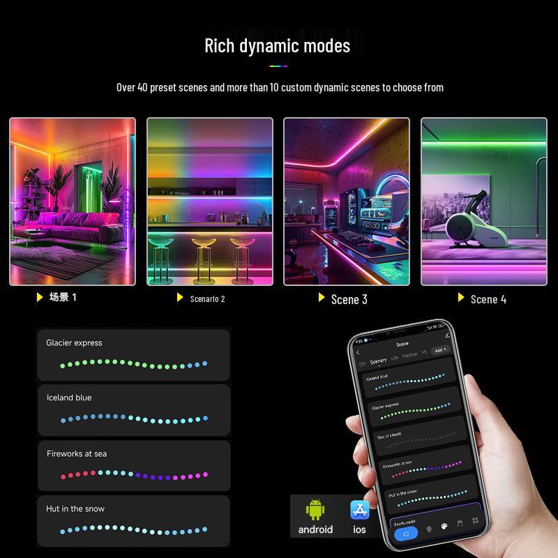 SPI Graffiti WiFi+Bluetooth Dual-Mode LED Light Strip Controller with 2.4G Remote (DR04W)