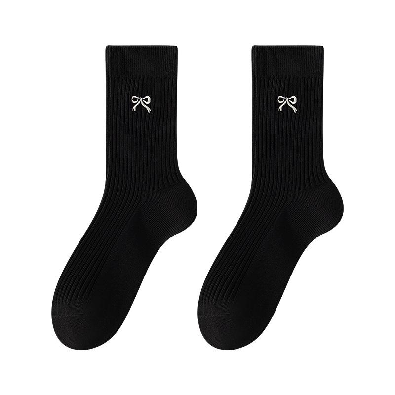 Women's Autumn Antibacterial and Deodorizing Socks, Pure Cotton Mid-calf Socks, Breathable and Sweat-absorbing Versatile Socks