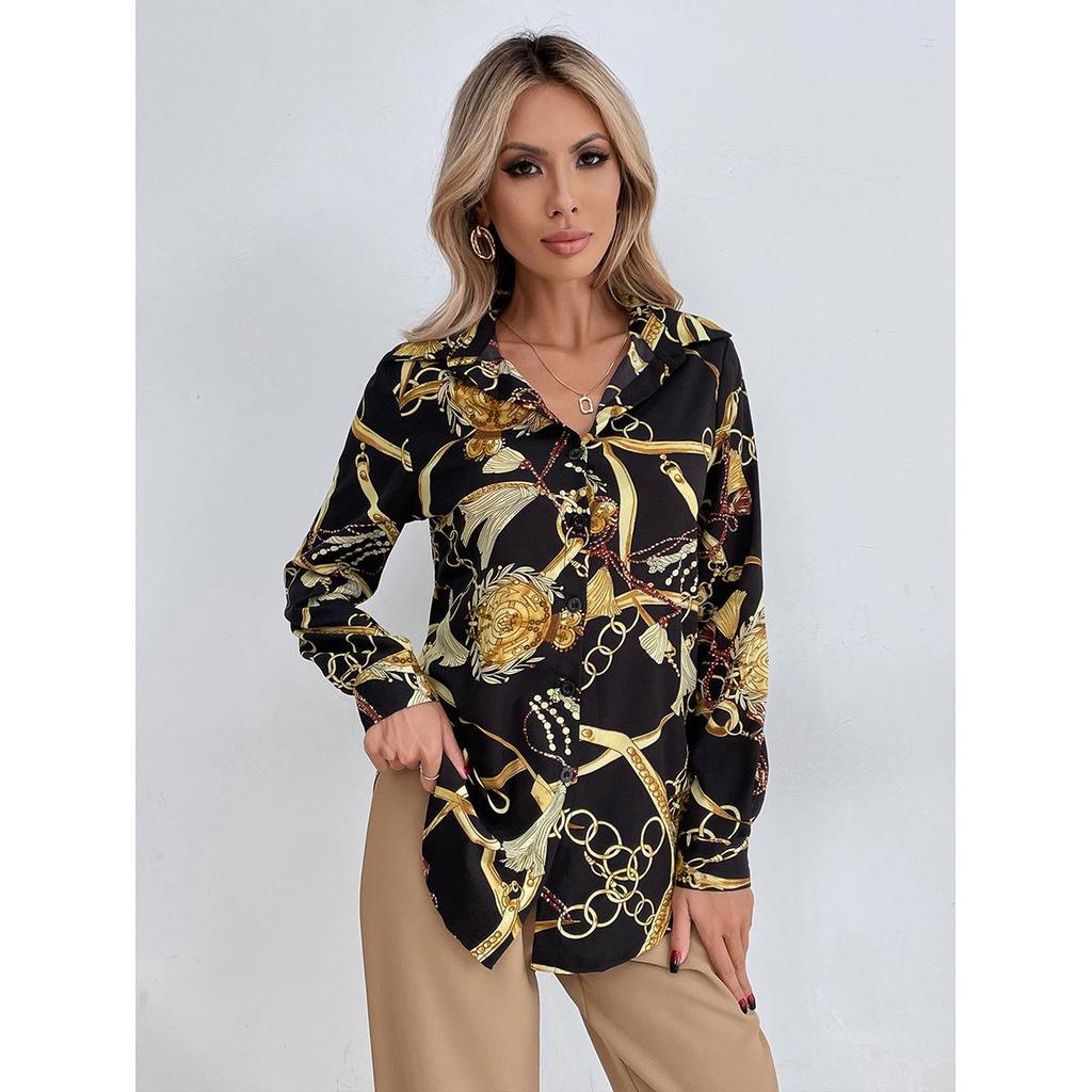 European & American INS-Style Women's Slim-Fit Trendy Casual Shirt