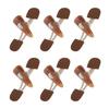 6X Sew On Faux Leather Tab Closure 2.83 inch Duffle Coat Tab