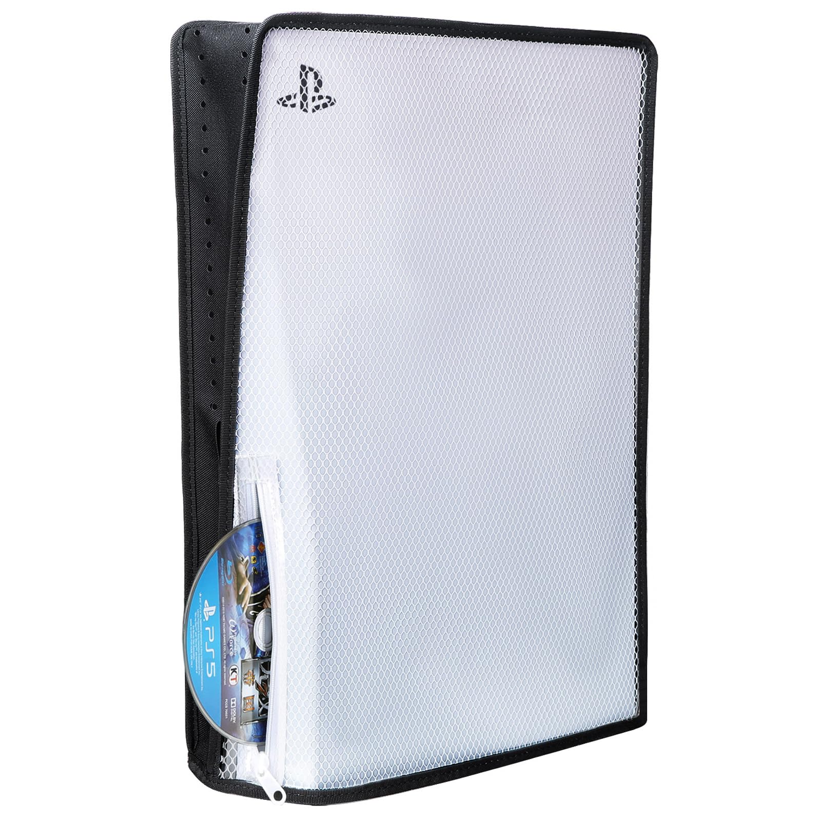 

Benazcap PS5 Dust Easy to Attach and Compatible Digital and Standard Versions of DualSense 5 Consoles Cover, Transparent, Breathable, Dustproof, білий