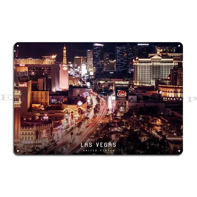 Las Vegas Metal Sign Wall Cave Decoration Wall Plaque Customize Club Tin Sign Poster 20x30cm(7.8x11.8inch)