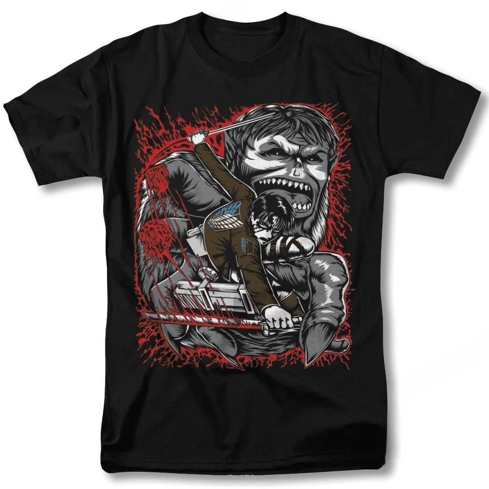 Attack on Titan Levi Shingeki Shirt No Kyojin Anime AOT Graphic TShirt S