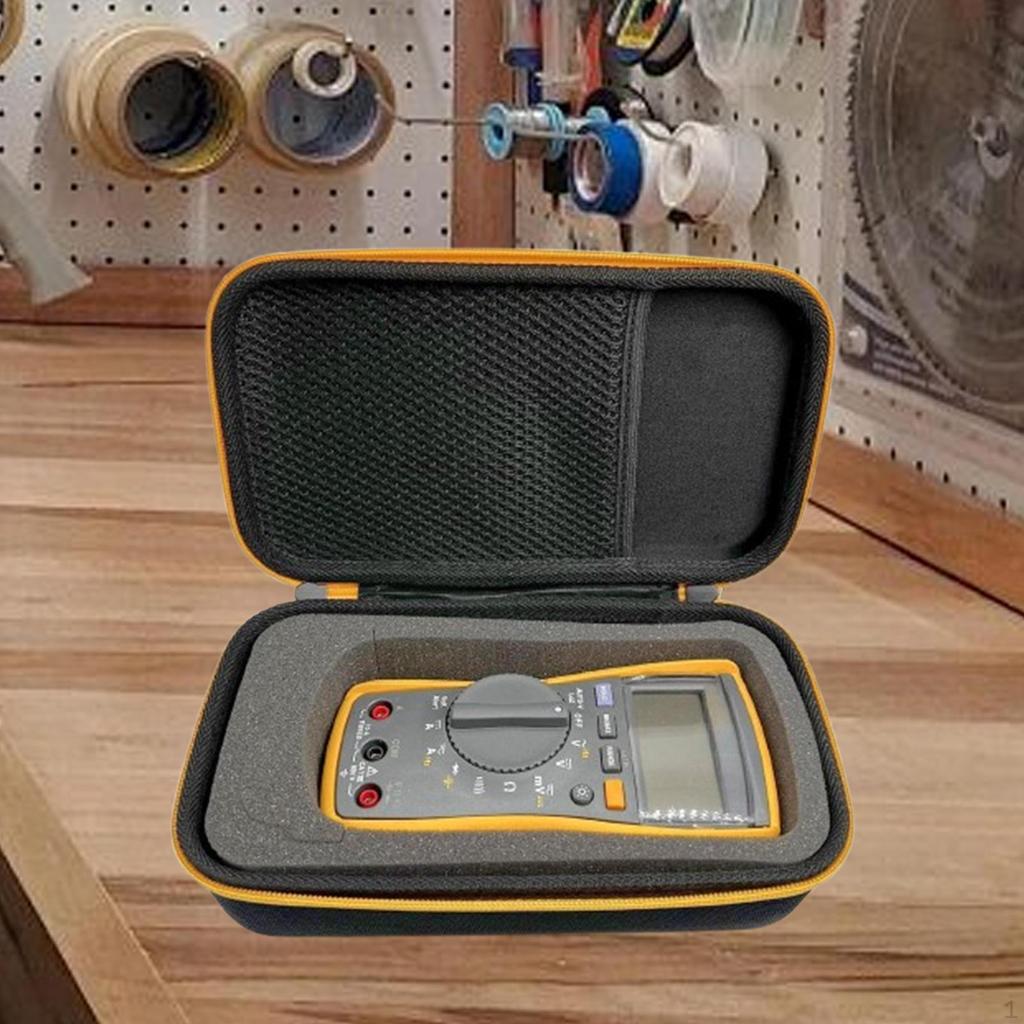 Multimeter Storage Box Carrying Zipper Tool Pouch Shockproof Protector with Handle Universal