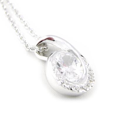 [H3208] - Weiße 'Scarlett' Silberkette